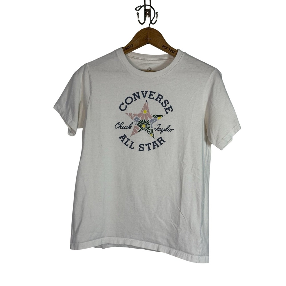 Women's Converse Classic Fit T-Shirt size medium floral design